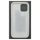 Husa waffle SILKASE pentru iPhone 12 Pro Max, cauciuc, culoare alb/negru (iPhone 12 Pro Max, H0617) by www.silkase.ro