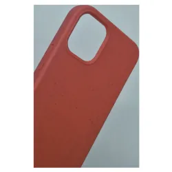 Husa Bio SILKASE pentru iPhone 12 Mini, biodegradabila, culoare rosu, plastic cauciucat Husa Bio SILKASE pentru iPhone 12 Mini, biodegradabila, culoare rosu, plastic cauciucat