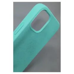 Husa Bio SILKASE pentru  iPhone 12 Mini, biodegradabila, culoare verde menta, plastic cauciucat