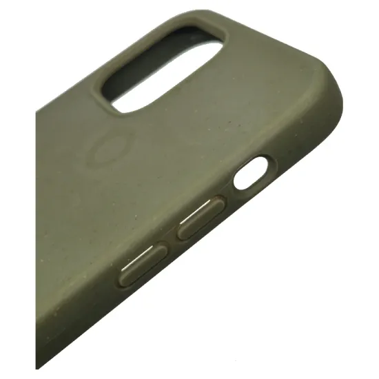 Husa Bio SILKASE pentru  iPhone 12/12 Pro, biodegradabila, culoare verde inchis, plastic cauciucat (iPhone 12, H0631) by www.silkase.ro