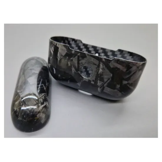 Husa carbon Airpods Pro, culoare negru, kevlar forged lucios (Pro, H0650) by www.silkase.ro