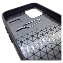 Husa SILKASE Wood pentru iPhone 12 Mini, Hybrid silicon/lemn deschis