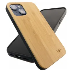 Husa SILKASE Wood pentru iPhone 12 Mini, Hybrid silicon/lemn deschis