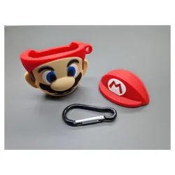 Husa SILKASE Airpods gen.1/2, design SuperMario, cauciuc Husa SILKASE Airpods gen.1/2, design SuperMario, cauciuc
