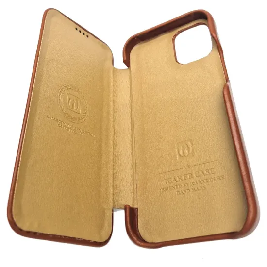 Husa iPhone 12 Mini, iCarer Vintage Curved, din piele, tip carte cu clapeta curbata, Maro coniac (iCarer, iPhone 12 Mini) by www.silkase.ro Husa iPhone 12 Mini, iCarer Vintage Curved, din piele, tip carte cu clapeta curbata, Maro coniac (iPhone 12 Mini, H0869) by www.silkase.ro