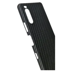 Husa carbon SILKASE pentru Sony Xperia 10 III, aramid kevlar, negru Husa carbon SILKASE pentru Sony Xperia 10 III, aramid kevlar, negru
