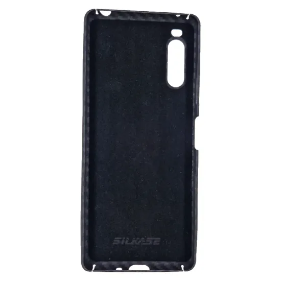 Husa carbon SILKASE pentru Sony Xperia 10 III, aramid kevlar, negru (SILKASE, Xperia 10 III) by www.silkase.ro Husa carbon SILKASE pentru Sony Xperia 10 III, aramid kevlar, negru (Xperia 10 III, H0886) by www.silkase.ro