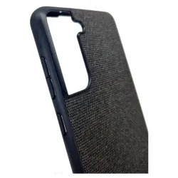 Husa SILKASE pentru Samsung S21 FE, fabric, culoare negru