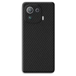 Husa fibra carbon SILKASE pentru Xiaomi Mi 11 Pro, aramid kevlar, negru