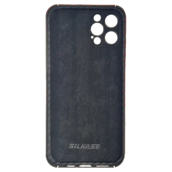 Husa fibra carbon SILKASE pentru iPhone 12 Pro, protectie camera, aramid kevlar, rosu (SILKASE, iPhone 12 Pro) by www.silkase.ro Husa fibra carbon SILKASE pentru iPhone 12 Pro, protectie camera, aramid kevlar, rosu (iPhone 12 Pro, H0969) by www.silkase.ro