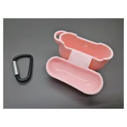 Husa SILKASE Airpods 3, culoare roz pal, soft silicon