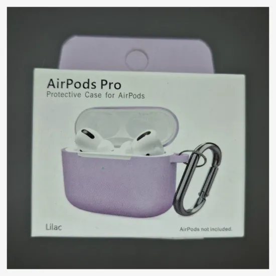 Husa Airpods Pro, culoare violet lavanda, soft silicon (Pro, H1064) by www.silkase.ro