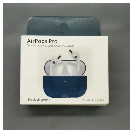 Husa Airpods Pro, culoare turcoaz, soft silicon (Pro, H1065) by www.silkase.ro