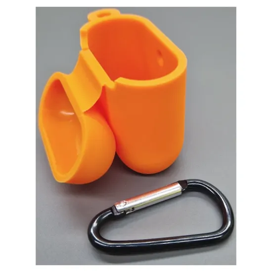 Husa Airpods, culoare portocaliu, soft silicon (2, H1077) by www.silkase.ro