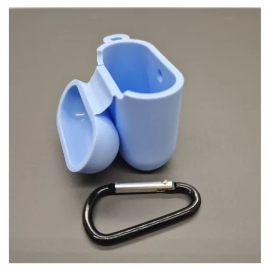 Husa Airpods, culoare albastru deschis, soft silicon (2, H1078) by www.silkase.ro