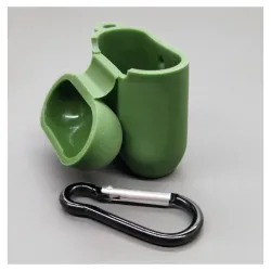 Husa SILKASE Airpods gen.1/2, culoare verde, soft silicon