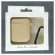 Husa Airpods, culoare bej, soft silicon (2, H1081) by www.silkase.ro