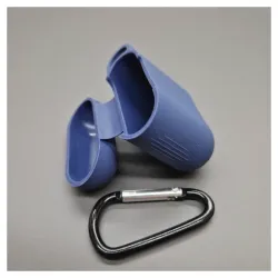 Husa SILKASE Airpods gen.1/2, culoare albastru navy, soft silicon