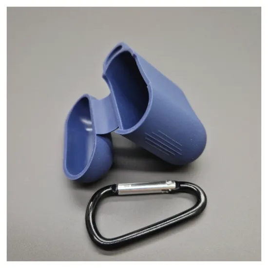 Husa Airpods, culoare albastru navy, soft silicon (2, H1083) by www.silkase.ro