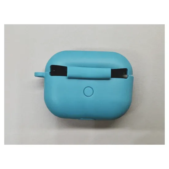 Husa Airpods, culoare turcoaz, soft silicon (2, H1084) by www.silkase.ro