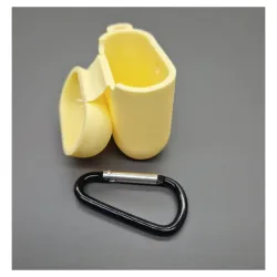 Husa SILKASE Airpods gen.1/2, culoare galben, soft silicon