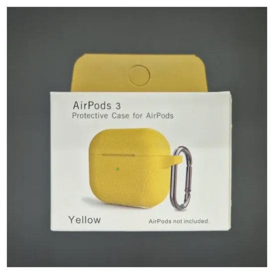 Husa Airpods 3, culoare galben, soft silicon (3, H1088) by www.silkase.ro