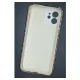 Husa SILKASE pentru iPhone 12, protectie camera, silicon alb/auriu (iPhone 12 Pro, H1105) by www.silkase.ro