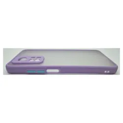Husa SILKASE pentru Xiaomi Mi 10T/10T Pro, protectie camera, plastic/cauciuc, transparent/violet