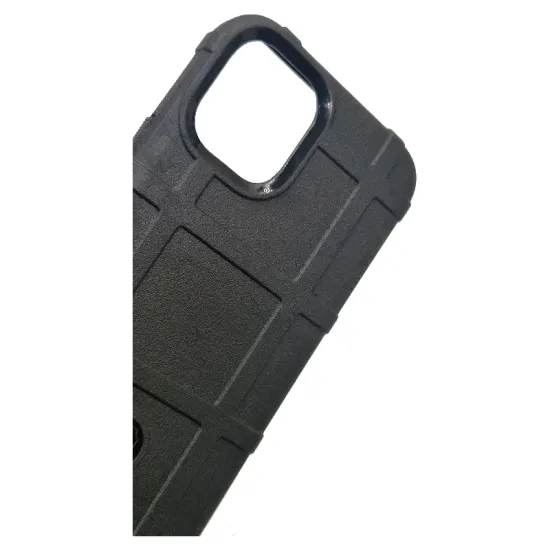 Husa SILKASE pentru Apple iPhone 12 Mini, Rugged shield, cauciuc negru (iPhone 12 Mini, H1125) by www.silkase.ro