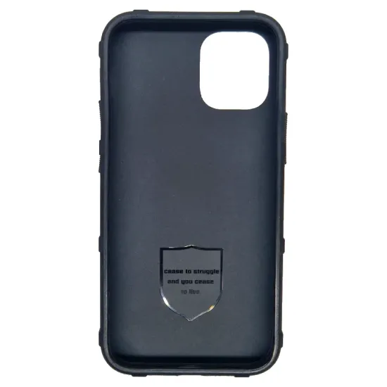Husa SILKASE pentru Apple iPhone 12 Mini, Rugged shield, cauciuc negru (iPhone 12 Mini, H1125) by www.silkase.ro