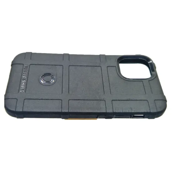Husa SILKASE pentru Apple iPhone 12 Mini, Rugged shield, cauciuc negru (iPhone 12 Mini, H1125) by www.silkase.ro