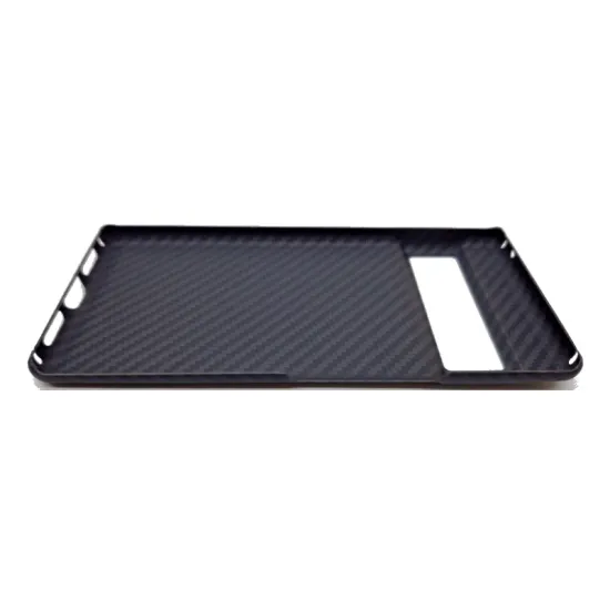 Husa fibra carbon SILKASE pentru Google Pixel 6 Pro, aramid kevlar, negru (Telefoane Google, H1145) by www.silkase.ro