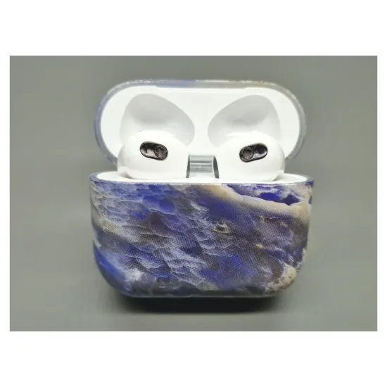 Husa SILKASE pentru Apple Airpods Gen.3, plastic, marmura albastru (, H1148) by www.silkase.ro