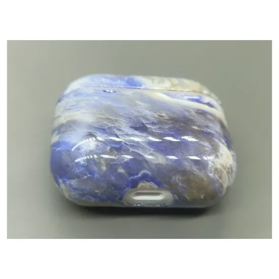 Husa SILKASE pentru Apple Airpods Gen.3, plastic, marmura albastru (, H1148) by www.silkase.ro