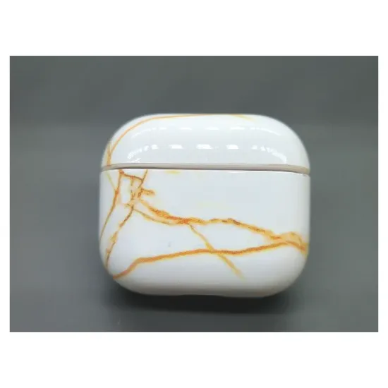 Husa SILKASE pentru Apple Airpods Gen.3, plastic, marmura alba (, H1150) by www.silkase.ro