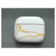 Husa SILKASE pentru Apple Airpods Gen.3, plastic, marmura alba (, H1150) by www.silkase.ro