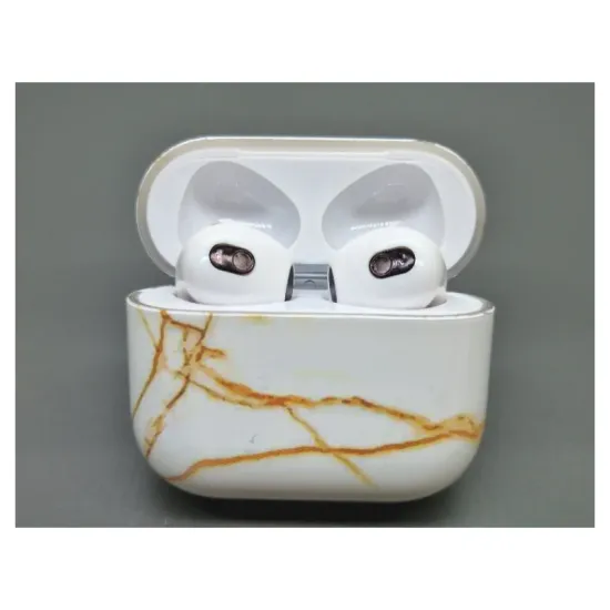 Husa SILKASE pentru Apple Airpods Gen.3, plastic, marmura alba (, H1150) by www.silkase.ro