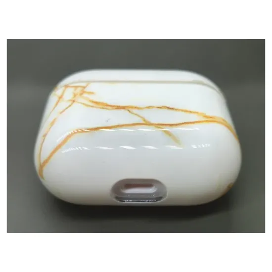 Husa SILKASE pentru Apple Airpods Gen.3, plastic, marmura alba (, H1150) by www.silkase.ro