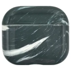 Husa SILKASE pentru Apple Airpods Gen.3, plastic, marmura negru