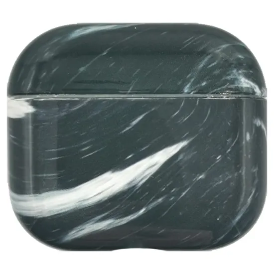 Husa SILKASE pentru Apple Airpods Gen.3, plastic, marmura negru (, H1151) by www.silkase.ro