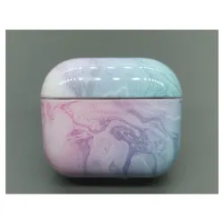 Husa SILKASE pentru Apple Airpods Gen.3, plastic, marmura roz Husa SILKASE pentru Apple Airpods Gen.3, plastic, marmura roz