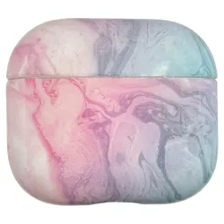 Husa SILKASE pentru Apple Airpods Gen.3, plastic, marmura roz