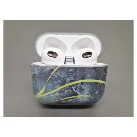 Husa SILKASE pentru Apple Airpods Gen.3, plastic, marmura turcoaz (, H1153) by www.silkase.ro