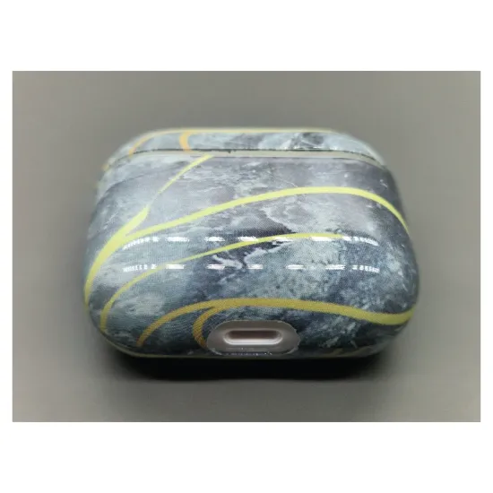 Husa SILKASE pentru Apple Airpods Gen.3, plastic, marmura turcoaz (, H1153) by www.silkase.ro
