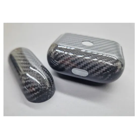 Husa fibra de carbon SILKASE pentru Apple Airpods Gem.3, aramid kevlar, negru lucios (3, H1206) by www.silkase.ro