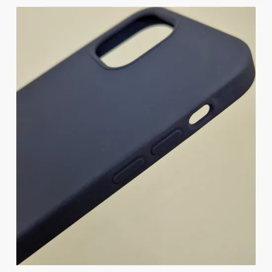 Husa SILKASE pentru Apple iPhone 12/12 Pro, liquid silicon, culoare albastru inchis (, H1352) by www.silkase.ro