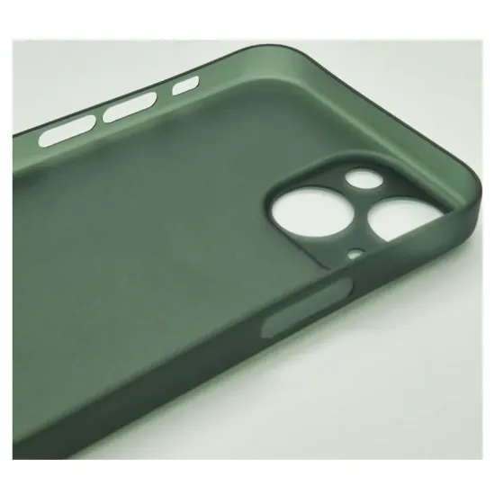 Husa 0.3mm SILKASE pentru Apple iPhone 13 Mini, subtire, plastic mat, culoare verde (iPhone 13 Mini, H1414) by www.silkase.ro