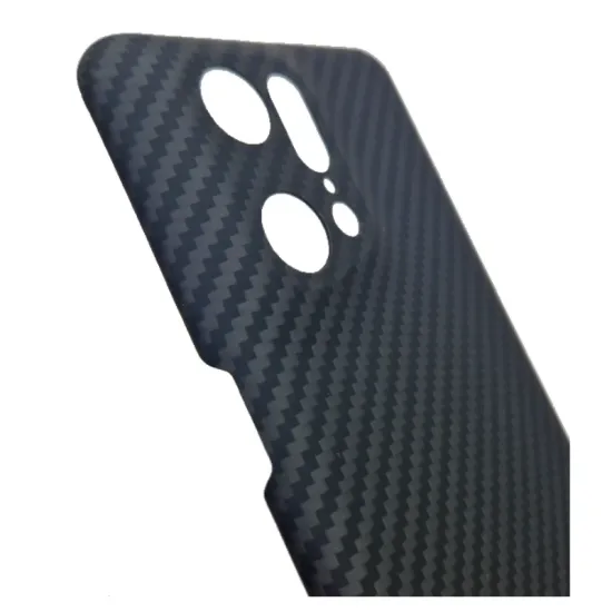 Husa fibra de carbon SILKASE pentru Oppo Find X5 Pro, aramid kevlar, negru mat (Find X5 Pro, H1447) by www.silkase.ro