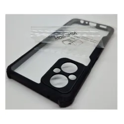 Husa SILKASE pentru Oppo Reno 7/8 Lite, camera protection, AntiGravity, AntiShock, negru/transparent
