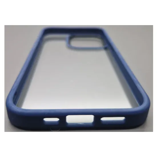 Husa SILKASE pentru Apple iPhone 13 Pro, plastic/cauciuc, transparent/albastru navy (iPhone 13 Pro, H1473) by www.silkase.ro